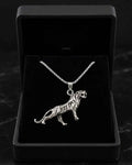Silver chain pendant necklace with tiger charm