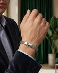 Double Woven Silver Chain Bracelet