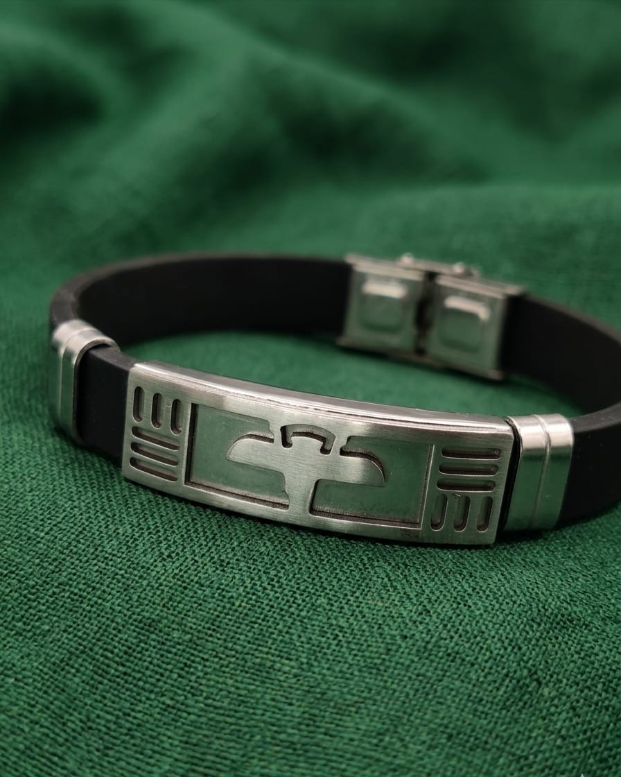 Modern Steel Eagle ID Bracelet
