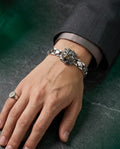 Ferocious Tiger Head Steel Chain Bracelet